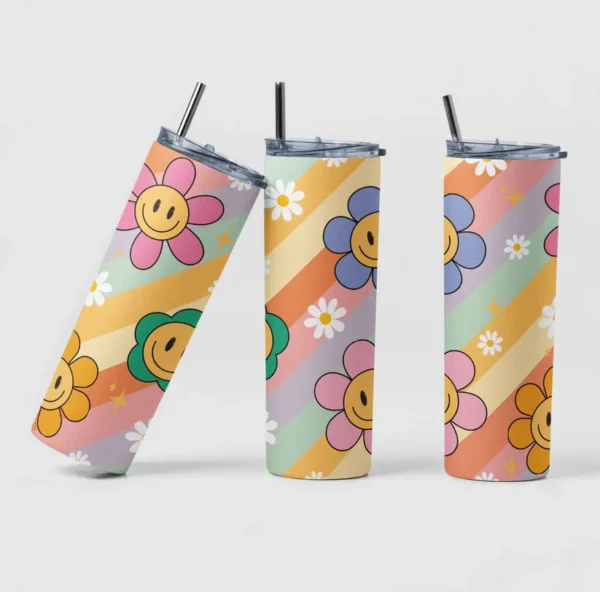 Smiling flower tumbler